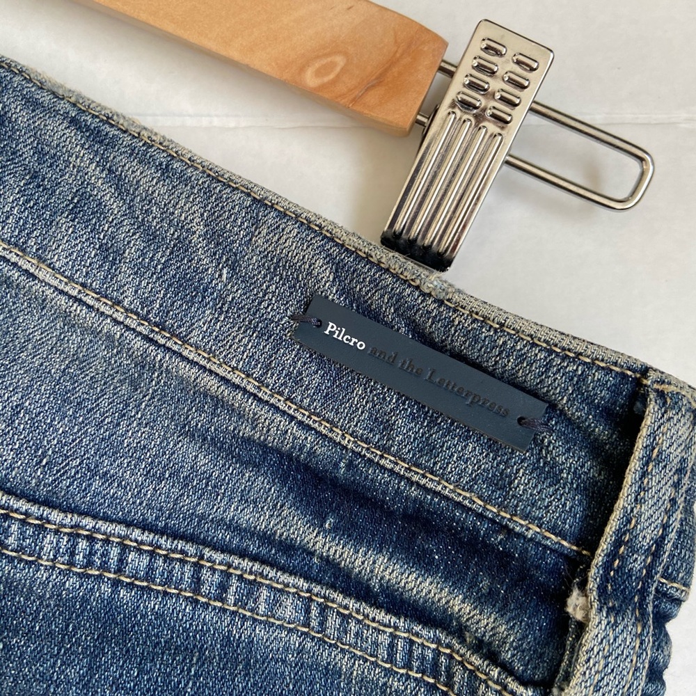 🆕 NWOT Anthro Pilcro Hyphen Cropped sequin Jean - Picture 7 of 7